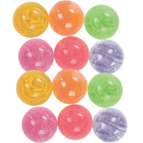 Neon Confetti Bouncy Ball Assortment - 12 Pc.