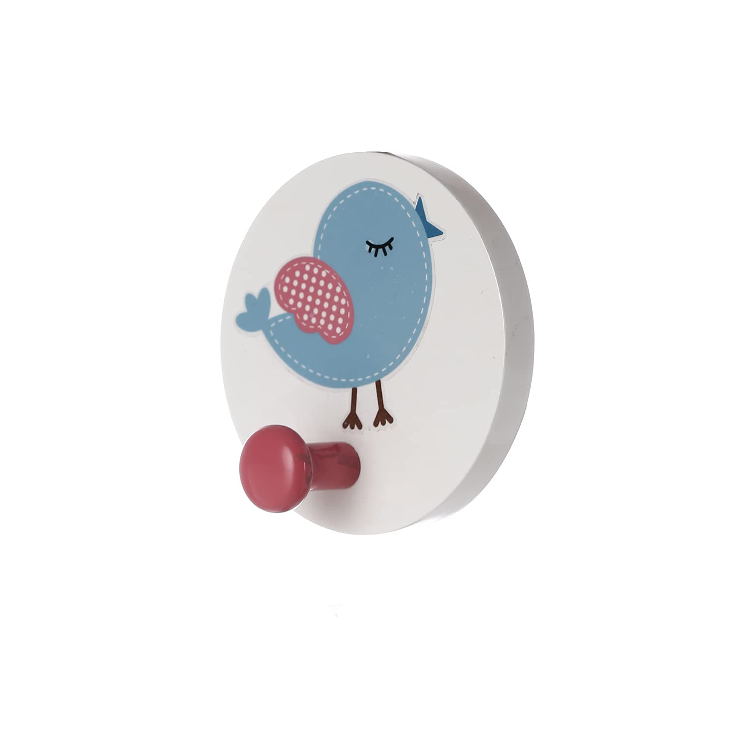 Wall Hooks |MDF Wood| with Bird Design Soft Round Edges for Multi Purpose Home Décor Wooden Screw Mounted Hook to Hang stuffs Kids Room Decorative Ideas