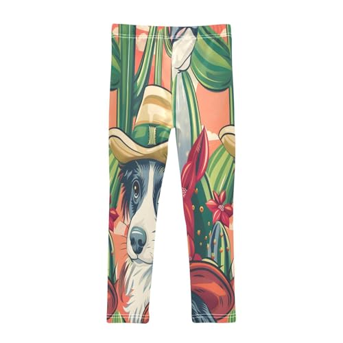 Bolaz Toddler Girls Leggings Printed Yoga Pants Leggings Cowboy Hat Dog for Kids2