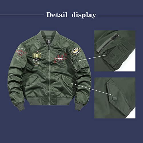 Men's Flight Jacket Fashion Embroidered Baseball Suit Men's Casual air Force Flight Suit4