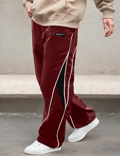 SEAUR Men's Y2k Baggy Sweatpants Parachute Pants Wide Leg Striped Track Pants Casual Cool Streetwear2