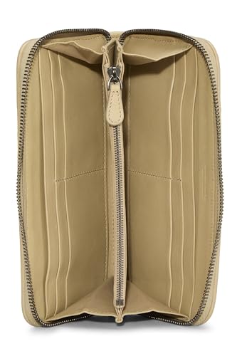 Pre-Loved Beige Intrecciato Studded Zip Around Wallet, Beige4