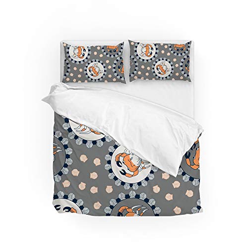 Funda de edredón para cama de matrimonio con conchas marinas 2
