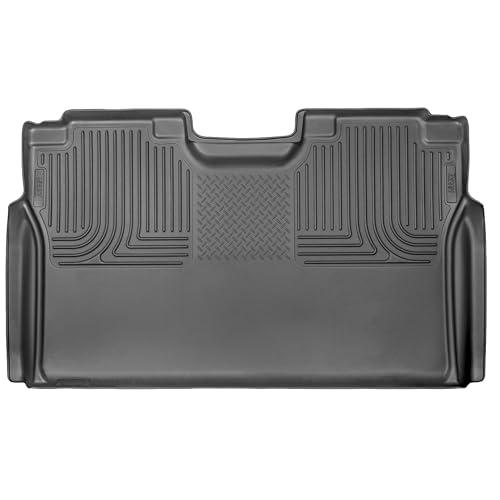 Husky Liners Weatherbeater Floor Mats | Fits 2015-2026 Ford F-150 (Includes 2022-2025 Lightning) SUPERCREW CAB ONLY Without Underseat Storage | 2nd Row, 1-pc Black - 19371