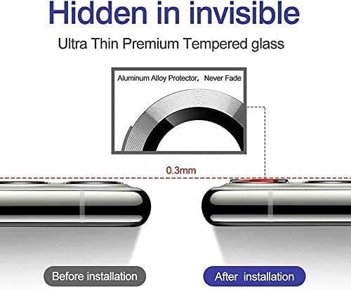Image of FabeKee Tempered Glass Camera Lens Protector For 9H Hardness, Full Coverage Anti Scratch Camera Metal Ring (Edge 70 /blue)