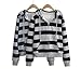 SHENDM Women's Zip Hoodies Autumn and Winter Contrast Striped Hooded Sweatshirt Women's Long Sleeve Open Zipper Loose Casual Jacket-Black-M