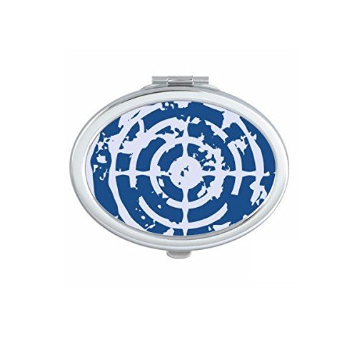 Miroir de poche mignon bleu cadeau idéal sous forme de petit miroir ovale