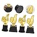Yardwe 4pcs Boys and Girls Trophy Awards Thumb-Shaped Encouragement Trophies for School Competitions Soccer Football and Birthday Party Favors