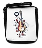 einstellbare Riemenlänge Guitar Cartoon Style Guitar Player Art Small Shoulder Bag