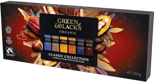 SERENA'S Green & Black's Organic Classic Milk & Dark Miniature Chocolate Gift Collection 180g Chocolate hamper luxury chocolates gift box