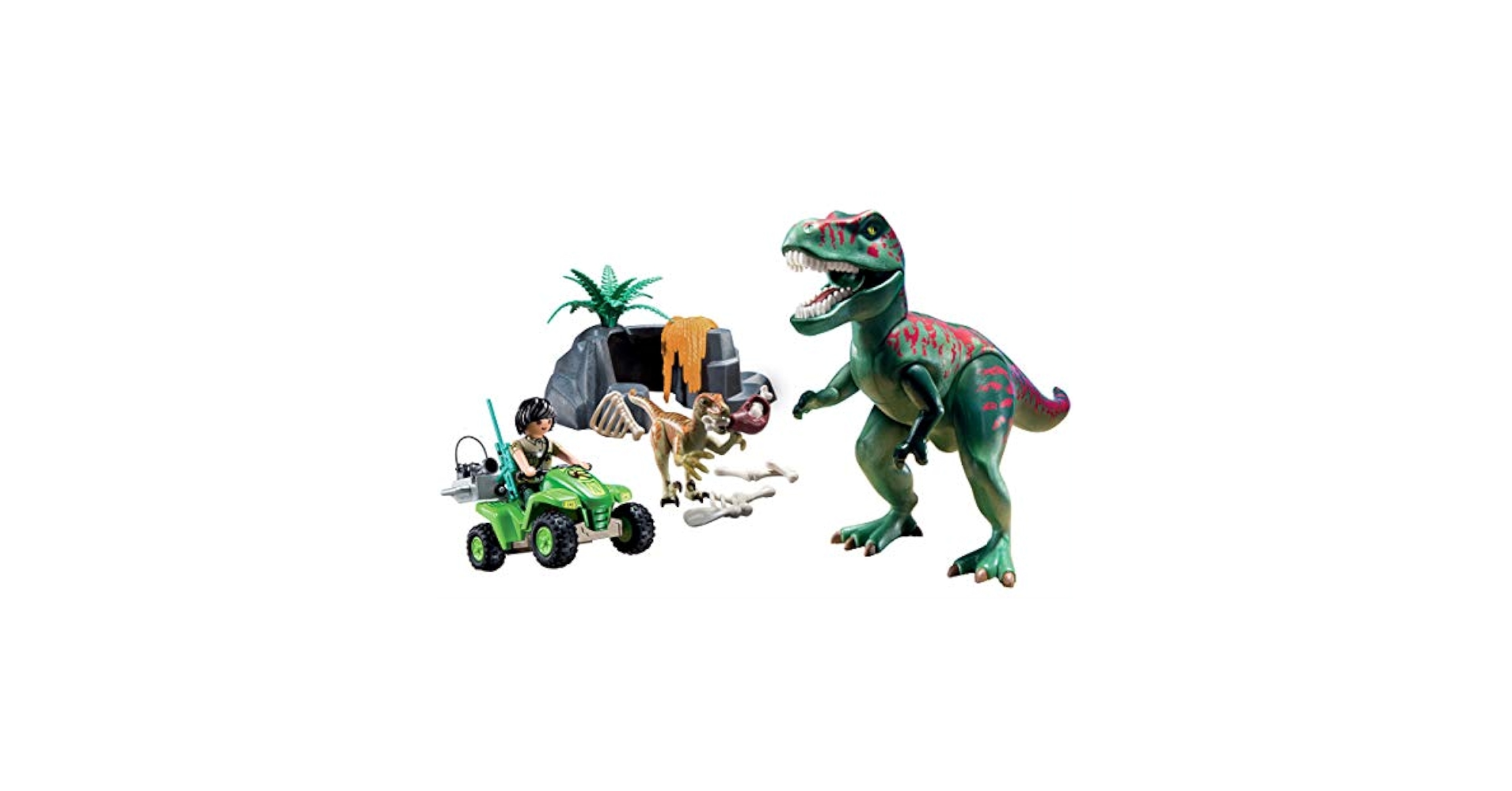 プレイモービル - プレイモービル　Playmobil 恐竜　Dinos T-Rex Amazon.com: Playmobil Explorer Quad with T-Rex : Toys & Games