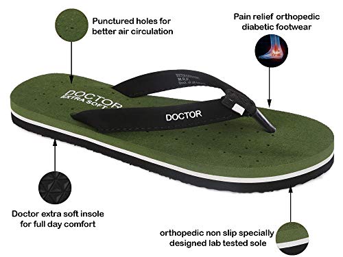 Image of DOCTOR EXTRA SOFT House Slipper for Women's Care Dr Orthopaedic Super Comfort Fitting Flat Cushion Chappal Flip-Flop for Ladies & Girl's