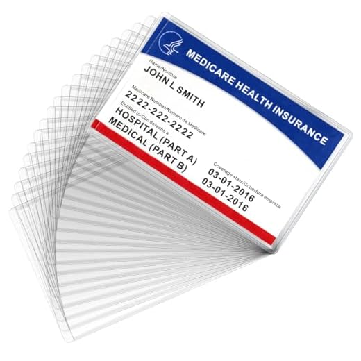 MaxGear New Medicare Card Holder Protector Sleeves 6 Pack, 12 Mil Clear PVC Water Resistant Medicare Card Protectors Sleeves for New Medicare Card, Business Cards, Social Security Card Protector
