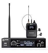MELONARE Wireless in-Ear Monitor System, Auto Scan IEM System Stereo w/Bodypack Receiver & Earpho...