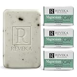 Reveka Skincare Magnesium Soap – 4-in-1 Natural Bar for Face, Body & Hair | Triple-Milled with Green Tea, Spearmint & Eucalyptus | USA-Made | 4 Pack (7 oz Each)