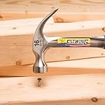 ESTWING Hammer - 16 oz Curved Claw with Smooth Face & Shock Reduction Grip - E3-16C,Silver - Image 5
