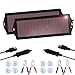 MEGSUN Solar Car Battery Trickle Charger (Pairs) Solar Battery Charger with Cigarette Lighter Plug and Battery Charging Clip Line Suitable for Cars, Caravans and Boats (1.5 Watt), Black