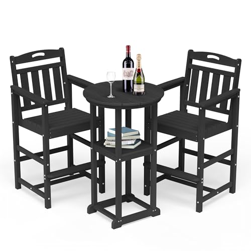 SUUNYN 3-Piece HDPE Round Bar Set
