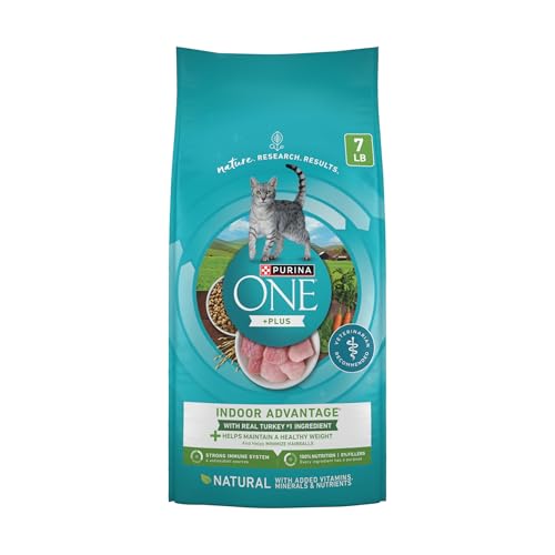 Purina ONE Natural, Low Fat, Weight Control, Indoor Dry Cat Food, +Plus Indoor Advantage – 7 lb. Bag