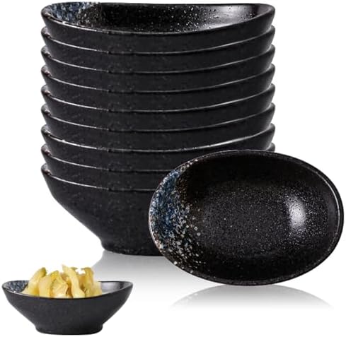 Cabilock 9-tlg Edelstahl Dip Schalen - Mini Sauce Schälchen Mit Löffeln