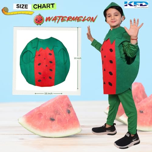 Image of Kaku Fancy Dresses Fruit and Vegetable Costume Paper Cutout with Cap For Kids | Healthy Food Costume For Boys & Girls (Tracksuit Not Included)