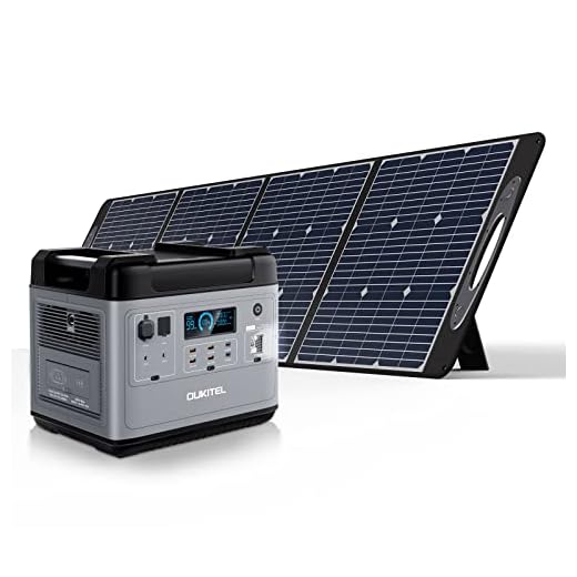 OUKITEL Solar Generator P2001 with 1X200W Solar Panel Included, 2000Wh Portable Power Station, LiFePO4 Battery, UPS Power Supply, 6 X 2000W (4000W Surge) AC Outlets for Camping Home Use RV Emergency
