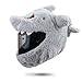 HTLNUZD Full Face Motorcycle Helmet Cover Easy to Install Dust Cap Motorcycle Helmet Fun Rides, Cartoon Fluffy Plush Set for Motorcycle Christmas Hats (Shark)