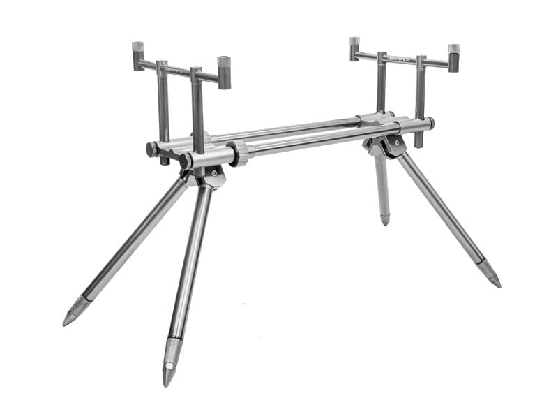 Delphin RPX Stalk, Rodpod, supporto per canna da pesca, argento, 75 x 66 cm