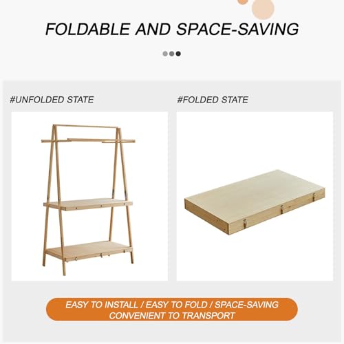 Restauration de rue : présentoir pliable en bois gain de place immédiat