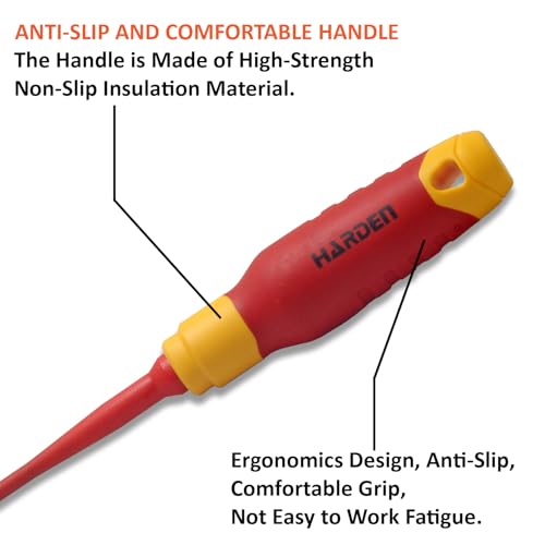 Image of Harden PH1x180mm Insulated Magnetic Phillips Screwdriver VDE 1000V - 801005