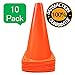 WOWGEEK 9 inch Plastic Sport Training Traffic Cone Traffic Safety Cones Sign Sport Soccer Football Training Cone Small 9 (Set of 10) Sports Outdoor Indoor Marker Activity Agility (Orange)