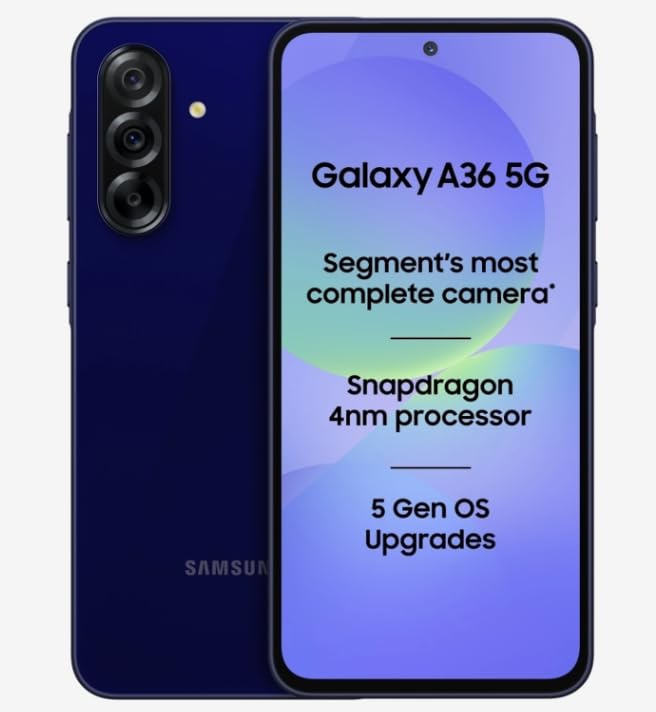 Image of Samsung A36 5G (Dark Blue, 128 GB) (8 GB RAM)