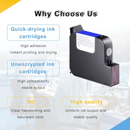 EYGHJKML Compatible with The 0.5 Inch/12.7mm 45ML Inkjet Coder Cartridge SX127 HD Quick-Drying Eco-Solvent Ink Cartridge Food-Grade Ink Red