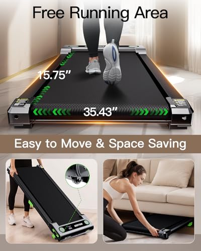 Akluer Walking Pad with Incline - 2.5 HP Under Desk Treadmill Small with Remote Control for Home, Walking Pad Small Treadmill with LED Display — view 5