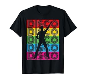 Disco Outfit Herren | 70er & 80er Jahre Kostüm, Tanzen, Party | Disco T-Shirt