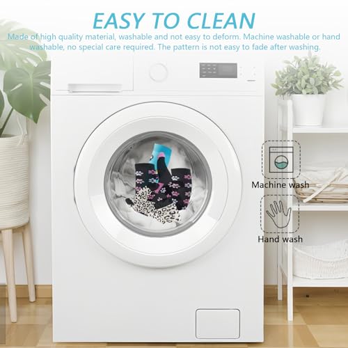 FINELYCR Calcetines hasta la rodilla, 3 pares de medias de compresión, calcetines divertidos, 34-39, calcetines de compresión, calcetines divertidos, 3 patrones para deportes, viajes, correr - imagen 6