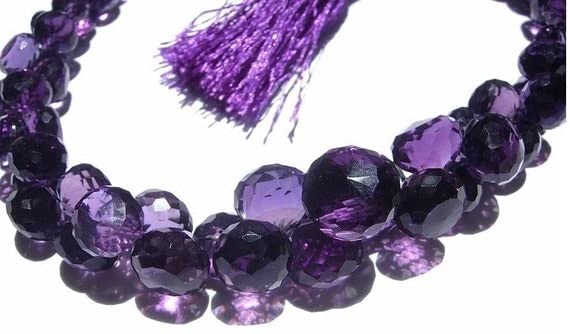 Améthyste perles facettées oignon pour créer vos colliers de soirée - 2