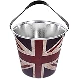 Cubitera metálica con asa: ideal para añadir cubitos de hielo y enfriar botellas de vino o cerveza. esta pequeña cubitera es perfecta para hoteles, bares, karaokes y otros eventos. cubitera multifuncional