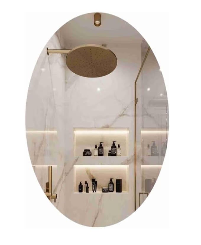 Oval Shape Self-Adhesive Flexible Plastic Mirror Wall Sticker, 20x30 CM, for Bathroom, Bedroom, Living Room and Office Decoration-picture-34
