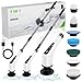 OSDUE Cepillo de Limpieza Electrico, Cepillo de Limpieza Inalámbrico con 7 Cabezales Reemplazables, Fregadora Giratoria Eléctrica Adjustable Extension Handle, para Bañera, Azulejo, Piso, Baño Pared