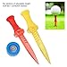 YONGZURA Attractive Tee Holder | 6 Customizable Heights with Level Indicator | PC Material for Driving Range/Practice Mat | Multi Ball Flight Path Control