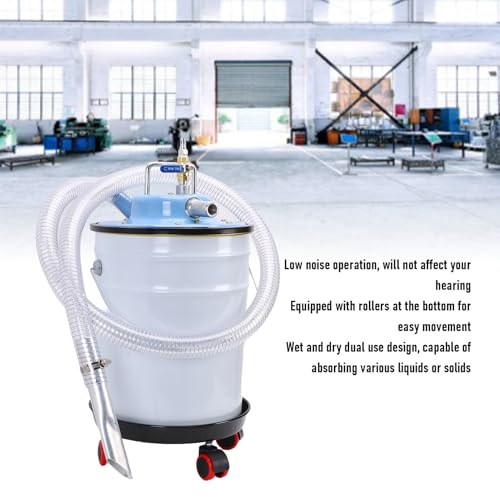 Aspiradora neumática industrial de 20L con ruedas miniatura 4