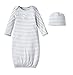 Lamaze Baby Organic Essentials 2 Piece Hat and Gown Set, Grey, One Size