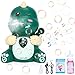 Highttoy Bolle di Sapone,Sparabolle di Sapone di Umidità Bambini Macchina a Bolla Spruzzo Automatica Giocattoli a Bolle di Dinosauro Ricaricabile con Luce e Musica Compleanno Regalo Bambini Bambina