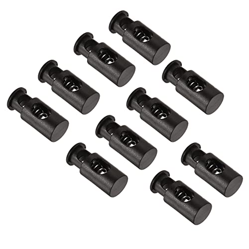 PATIKIL Garden Flag Stoppers 12 Pack Plastic Spring Stops Accessory Anti-Wind for Yard Flag Stand Poles Black