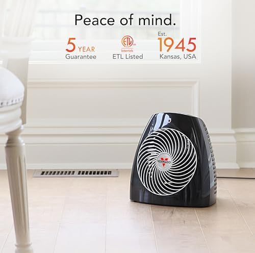 Vornado MVH (2025) Space Heater, 3 Heat Settings, Adjustable Thermostat, Tip-Over Protection, Auto Safety Shut-Off System, Indoor Use, Whole Room Heating, Black — view 5