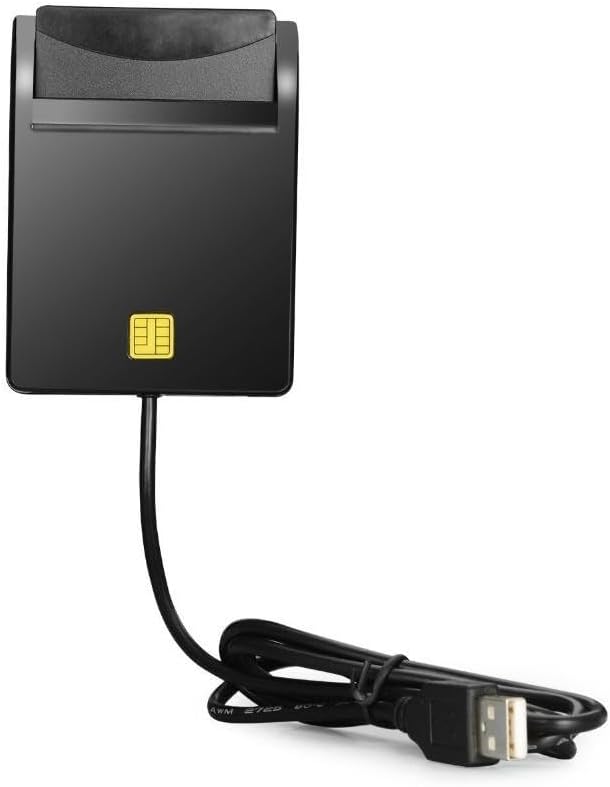 USB Smart Card Reader Writer, PC/SC USB-CCID EMV ISO7816, Compatible with Credit Card, IC Card, National ID Card