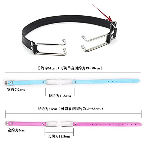 Alip 口枷 smグッズ よだれ 口フック 鼻フック 猿ぐつわ smコスプレ 調整可能 拘束具 アダルトグッズ ブラック - 画像2