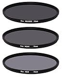 ICE 72mm Slim ND Filter Set ND1000 ND64 ND8 Neutral Density 72 10, 6, 3 Stop Optical Glass