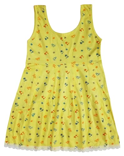 Image of Kid's Cotton Dress Slip Knee Length Casual Summer Frock for Girl's Combo (Pack of 3)